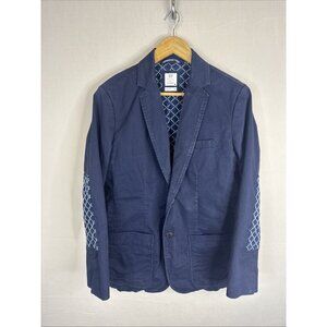 GAP UA Sports Japan Tokyo Indigo Cotton Stretch Blazer Men’s XS Elbow Patches